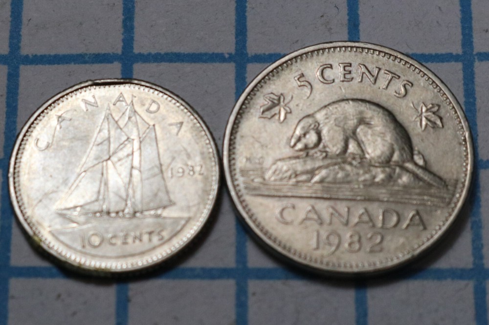 1982 Canada Dime & Nickel
