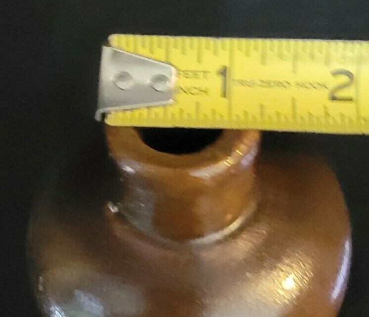 ANTIQUE ~ Hulstkamp Brown Gin Stoneware Bottle - Circa 1897