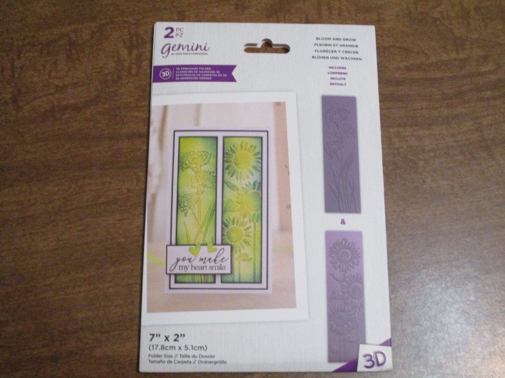 GEMINI 3D EMBOSSING FOLDER BLOOM AND GROW