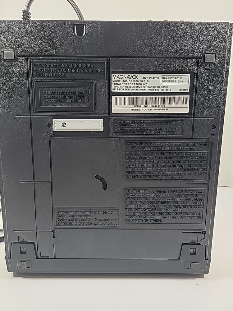 Magnavox DP100MW8B DVD Player