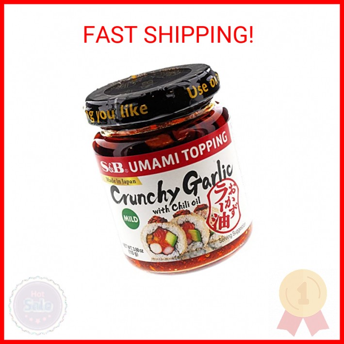 S&B Chili Oil with Crunchy Garlic, 3.88 Fl Ounce