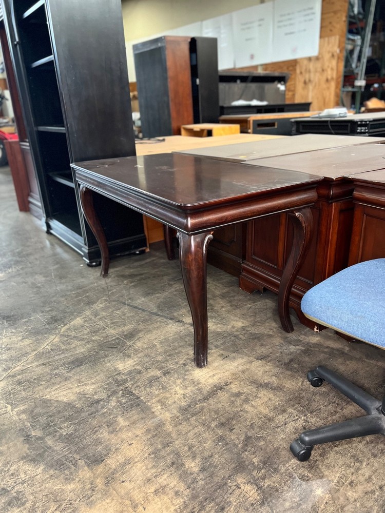 Havertys Dark Wood Desk with Pull out Drawer