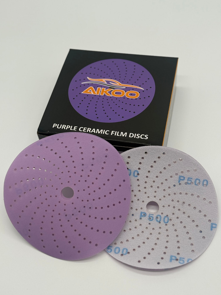 AIKOO 6" Hook & Loop Ceramic Multi-hole Sanding Discs Orbital DA Sanders Paper