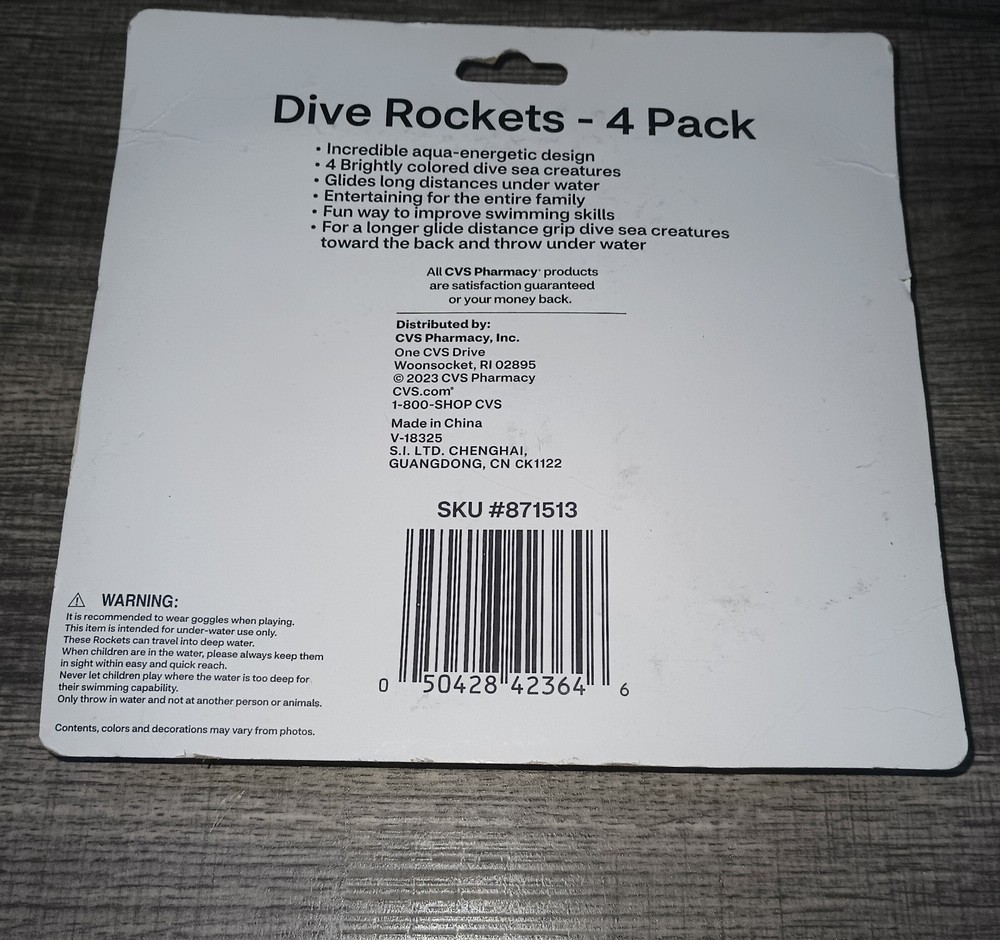 NEW Dive Rockets 4 Pack Water Gliders Pool Diving Game