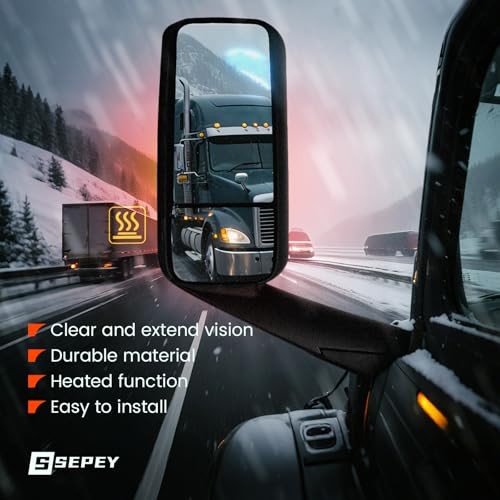 Upper Mirror Glass for FREIGHTLINER CASCADIA, Replacement Main Mirror Glass