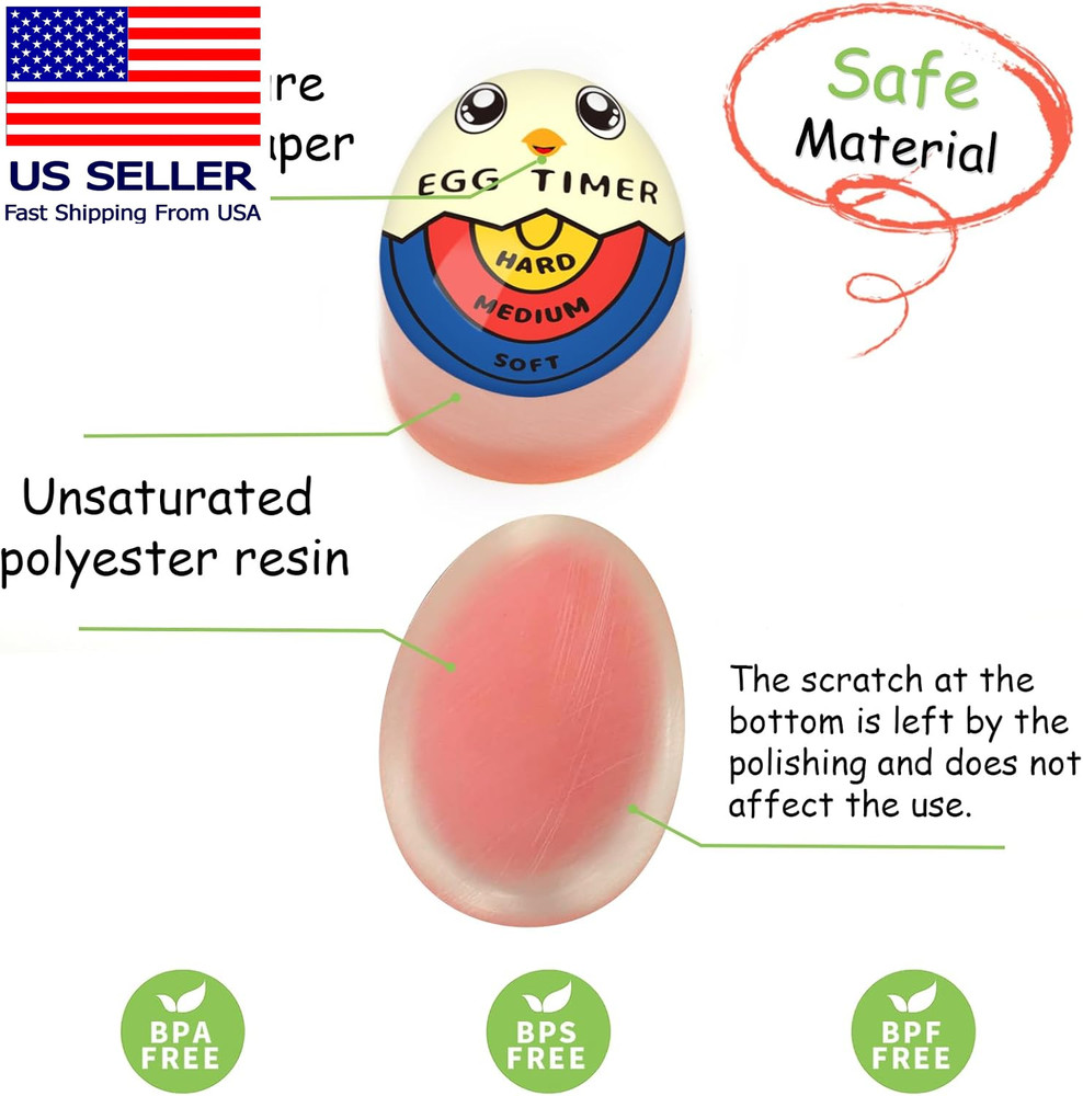 Egg Timer for Boiling Eggs That Changes Color When Done, Color