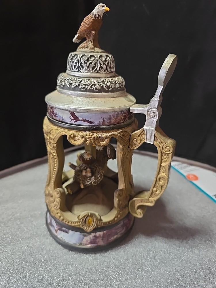 decorative illuminated eagle Family stein