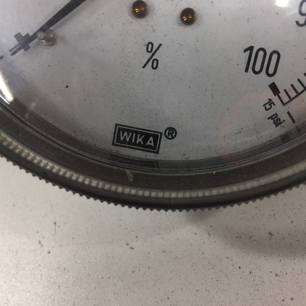 Wika Receiver Gauge 3-15PSI Panel Back Mount 4"