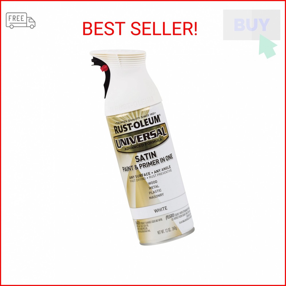 Universal All Surface Spray Paint - 12oz Satin White