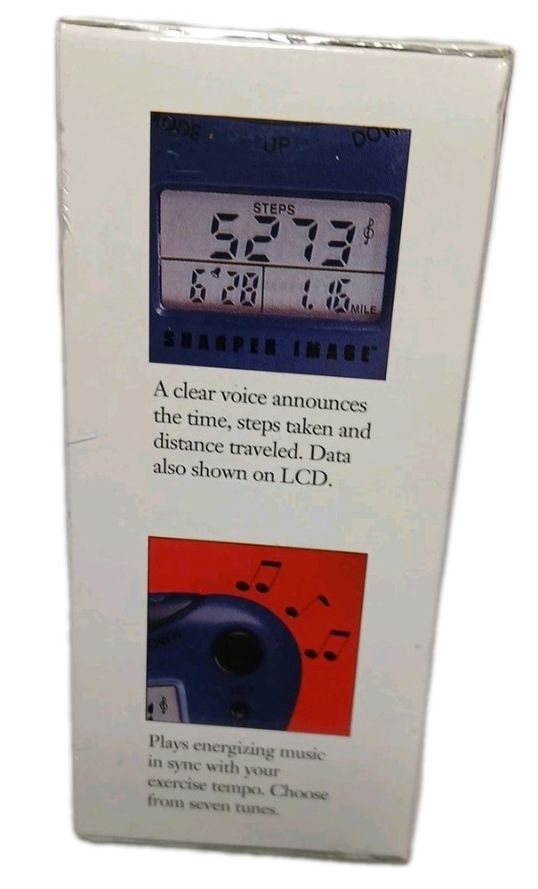 Sharper Image Talking Pedometer with clock Talking New in Box Sealed[D1]