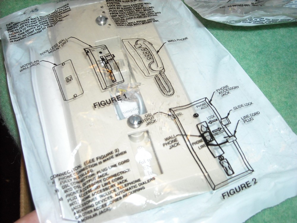 NEW SIECOR SPS-TWO-SG2 Tool-Less DSL Filter Wall Mount Wall Plate WALLMOUNT USA