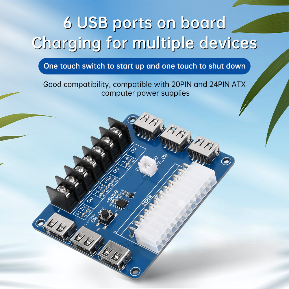 ATX Power Adapter Board USB Charging Desktop PowerSupply Breakout Adapter Module