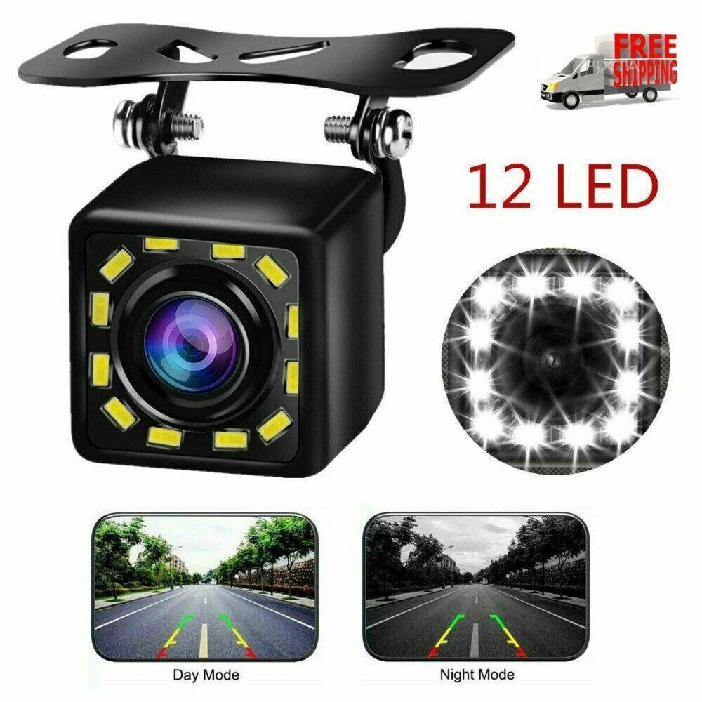 Car Rear View Backup Camera Parking Reverse Back Up Camera Waterproof CMOS 12LED
