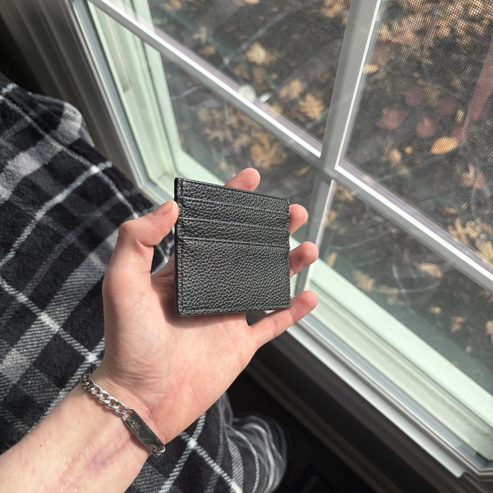 Black Card Wallet with silver design