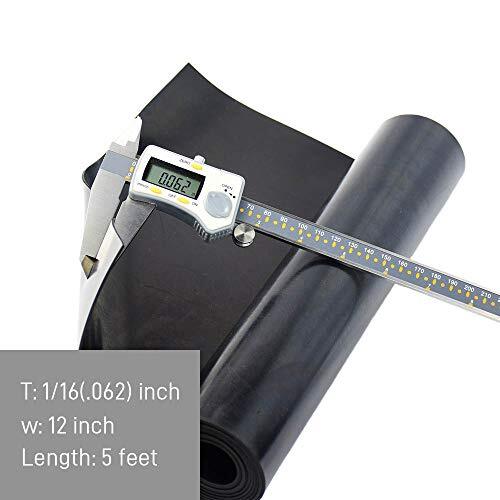 Neoprene Rubber Sheet Rolls 1/16 .062" Thick X 12" Wide X 5' Long Solid Rubbe...