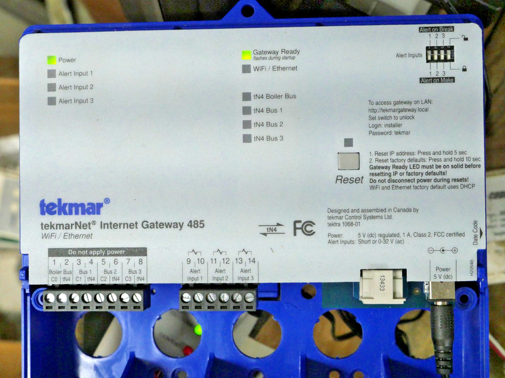 Tekmar 485 Internet Gateway / Lightly used NO POWER ADAPTER