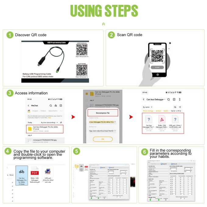 Ebike CAN USB Programming Cables for Bafang CAN Protocol BBS BBSHD Mid Motor US