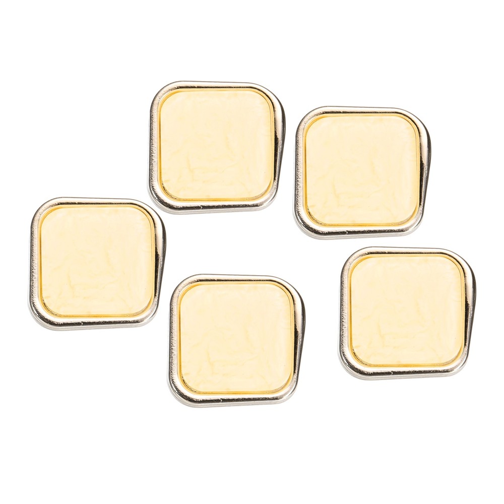 5pcs Gold Pearl Button 21mm 0.35" Thick Sewing Button Style A