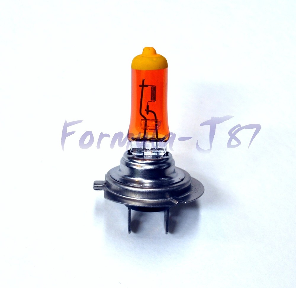 Halogen H7 55W Orange Amber Two Bulbs Head Light Low Beam Replace Lamp Upgrade