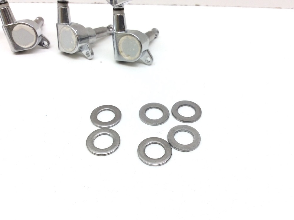 SumDirect Guitar String Tuning Pegs Tuner Machine Heads Knobs 3R3L 6 Pack Chrome