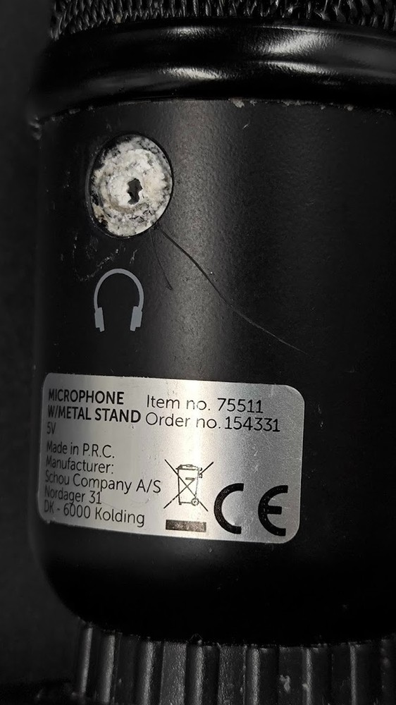 Nor-Tec 75511 Microphone Used Working Black