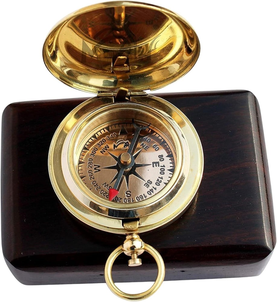 BRASS COMPASS ~ BRAND NEW Handmade Polished Brass Compass