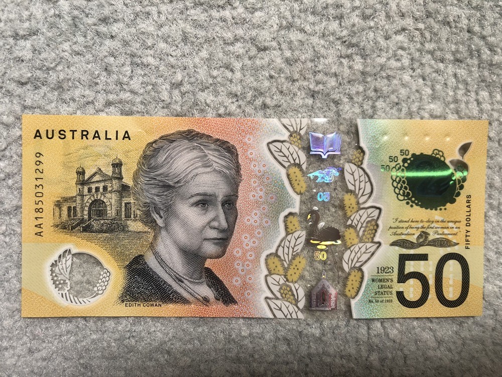 2018 $50 First Prefix Lowe Fraser AA185031299