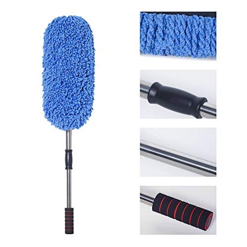 (3 Pack) Microfiber Car Duster Exterior Scratch Free, Extendable Handle
