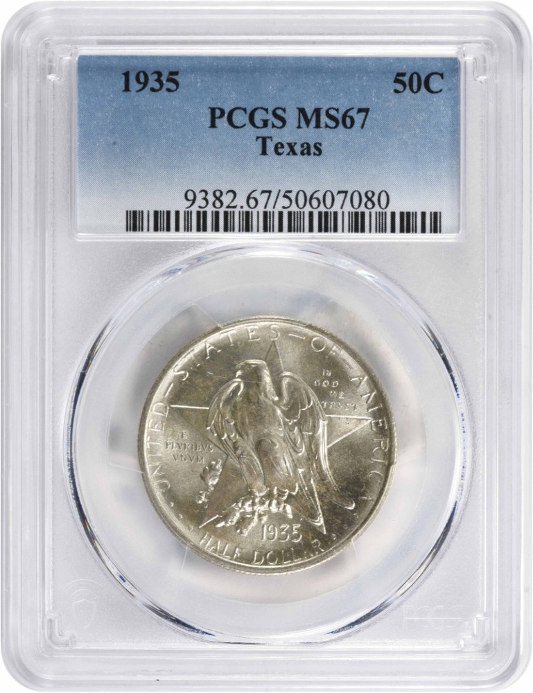 Texas Commemorative Silver Half Dollar 1935 MS67 PCGS