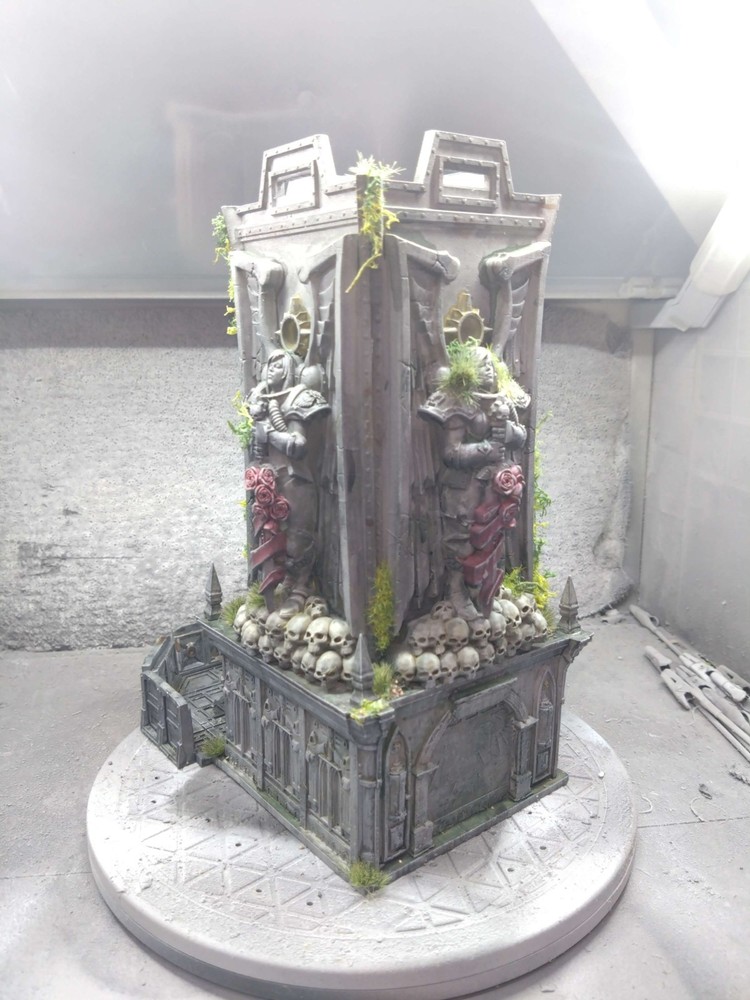 Gothic Redemption Tower Terrain Unpainted Scenery Structure for Tabletop Gaming