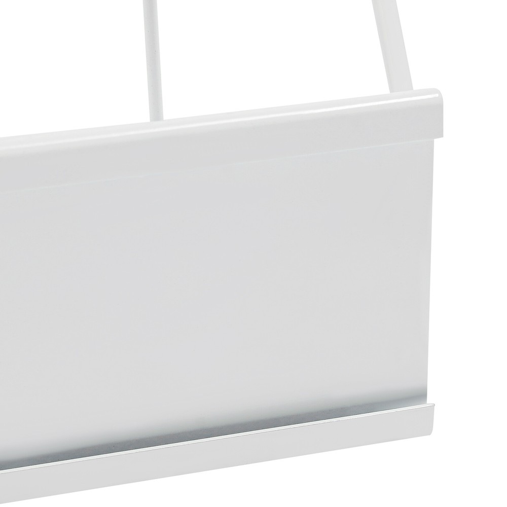 2cps White Book Display Rack Magazine Newspaper Display Stand Wire Display Rack