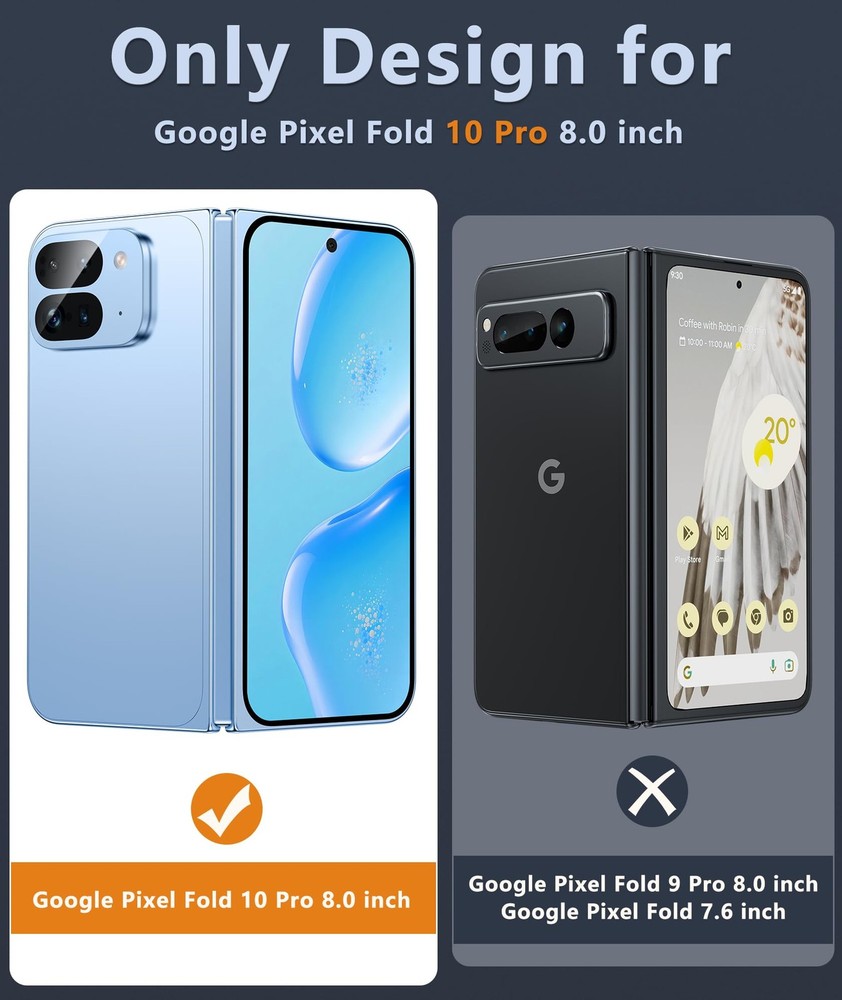 FNTCASE Pixel 10 Pro Fold Military Grade Drop Protection Clear Rugged Shockproof