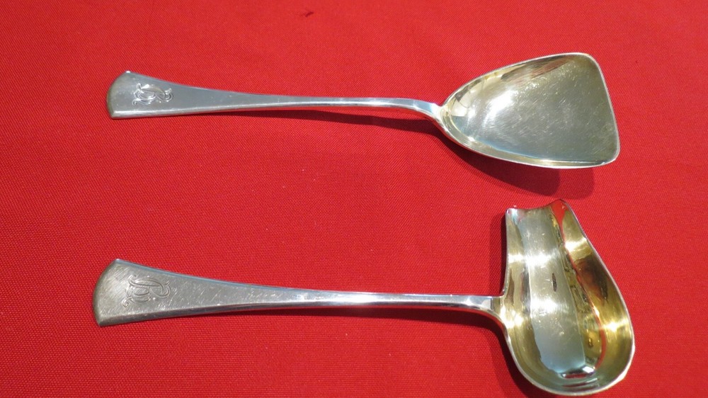 800 Silver Heavy Serving Spoon and Ladle