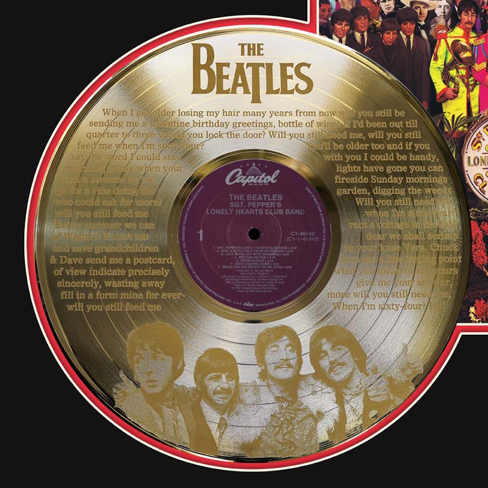 Beatles - When I'm 64 laser etched limited edition framed record display