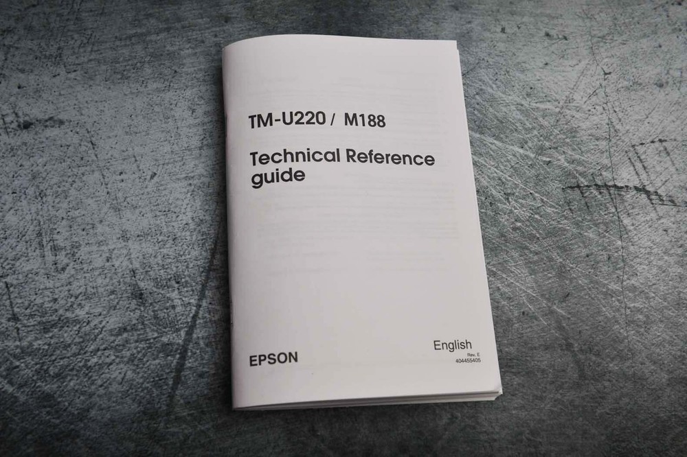 Epson tm-u220 / M188 Receipt Printer Technical Reference Instructions Manual