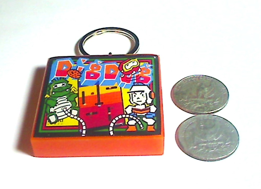 Dig Dug Arcade Coin Door accessory Keychain
