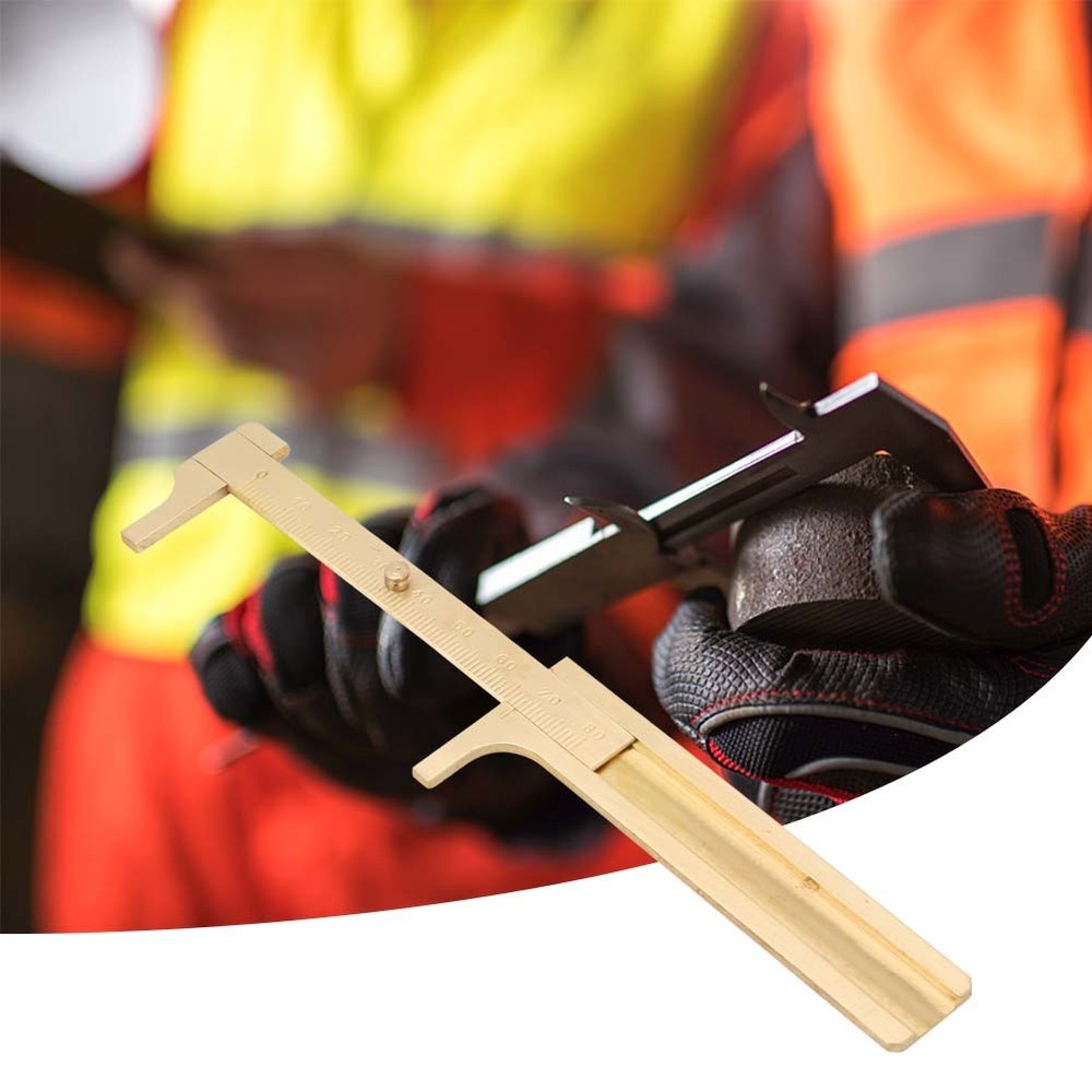 Measuring Tool Solid Copper Vernier Caliper 0-80mm Caliper Ruler For Archaeology