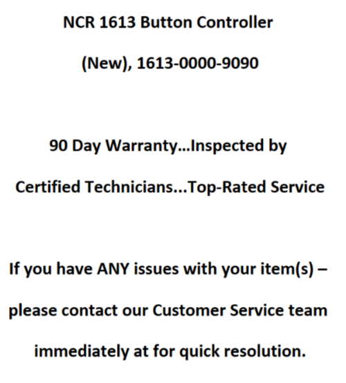 NCR 1613 Button Controller (New), 1613-0000-9090