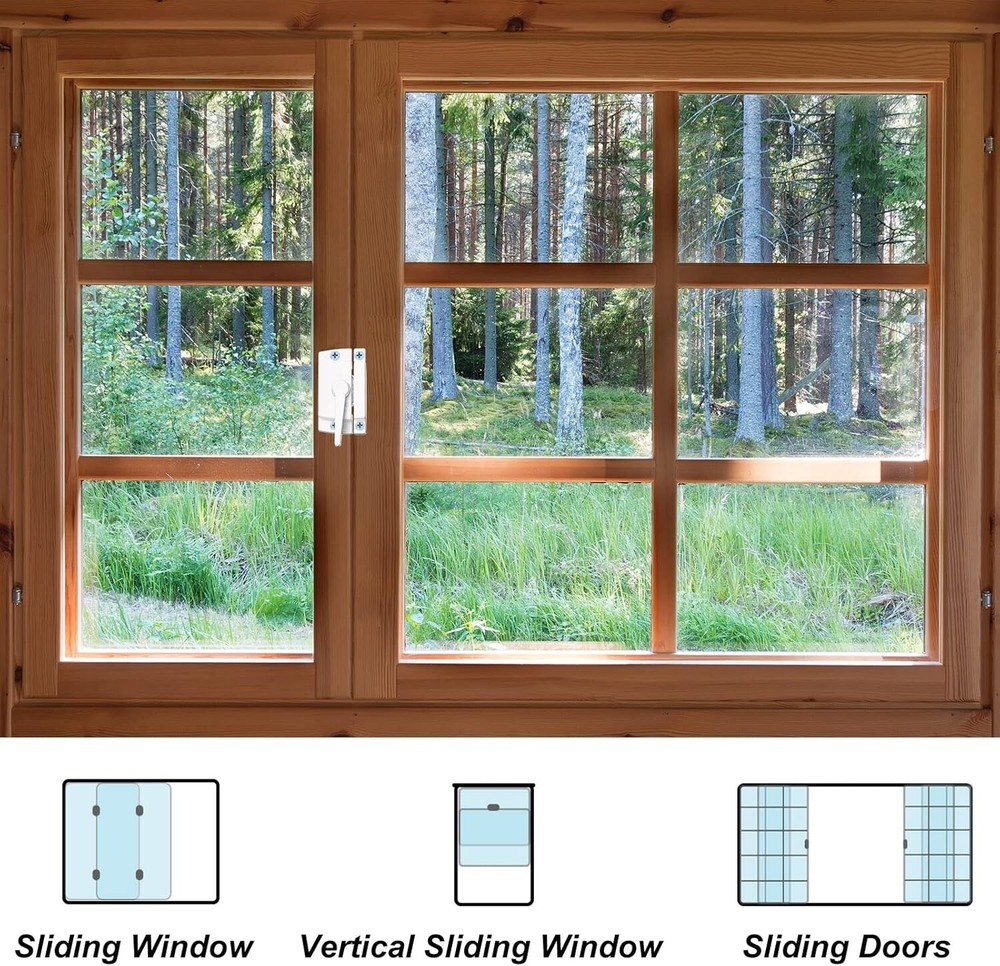 Durable Window Sash Locks: 20-Piece Set with Screws for Easy Installation