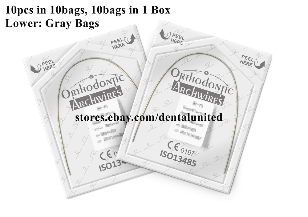2Boxes 19*25 Upper&Lower Orthodontic Niti Super Elastic Rectangular Archwires