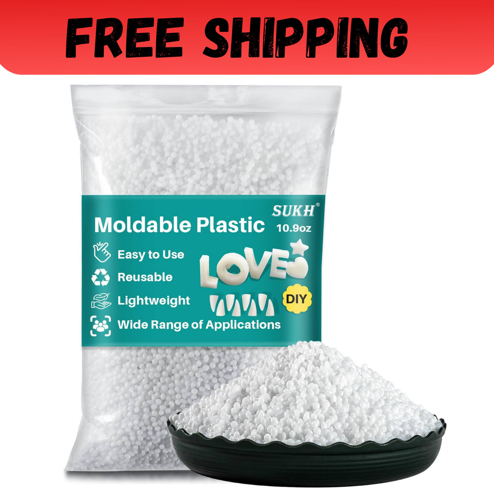 10.9Oz Moldable Plastic Pellets - Thermoplastic Beads Polymorph Plastic Meltable