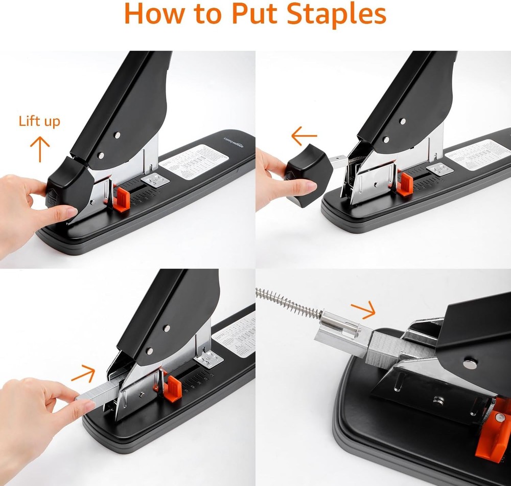 Amazon Basics Effortless Heavy Duty Stapler, 210 Sheets High Capacity,
