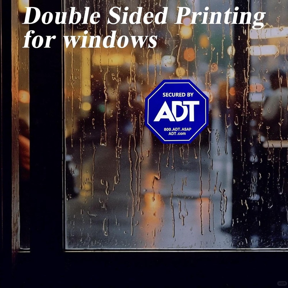 12 Pack ADT Security Stickers, Double-Sided ADT Security Decals,HD Printed Se...