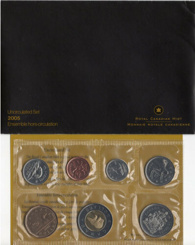 2005 Canada Proof Like PL Coin Set UNC Envelope COA