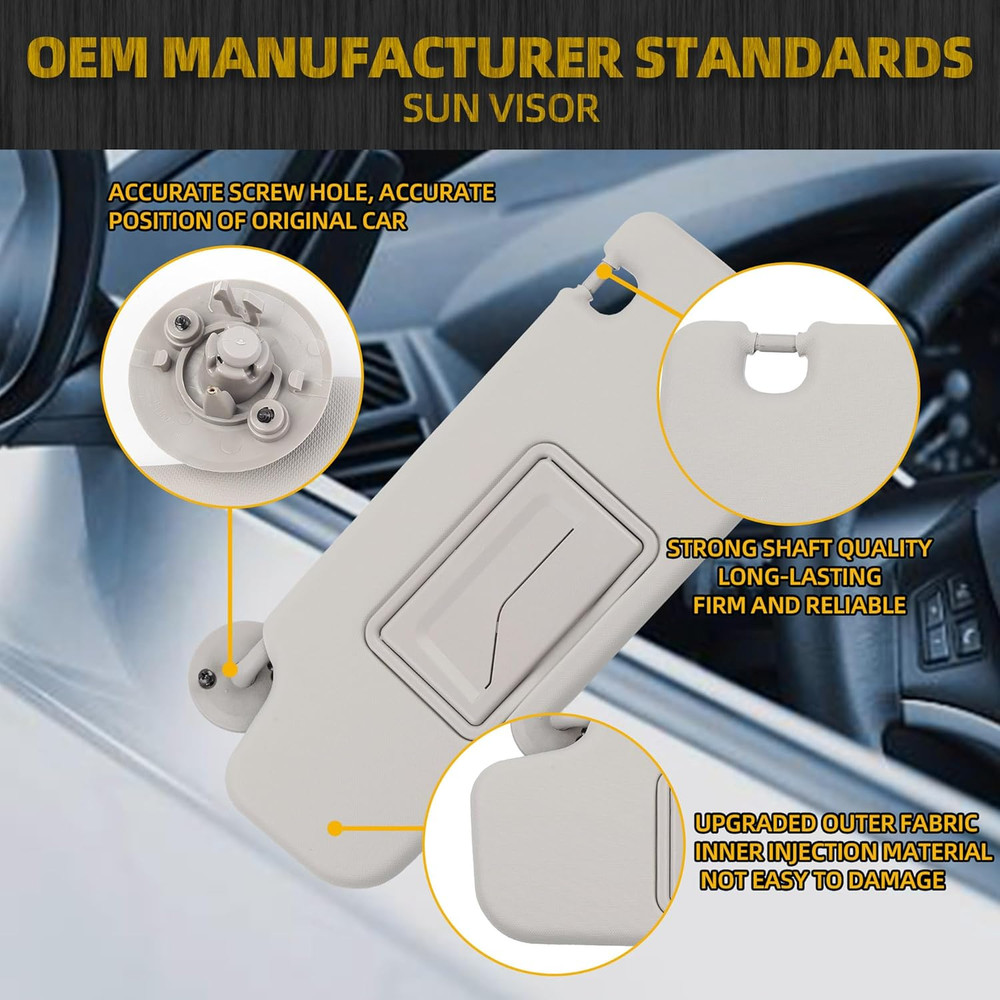Left Driver & Right Passenger Side Sun Visor Compatible with Chevy Sonic 2012-20