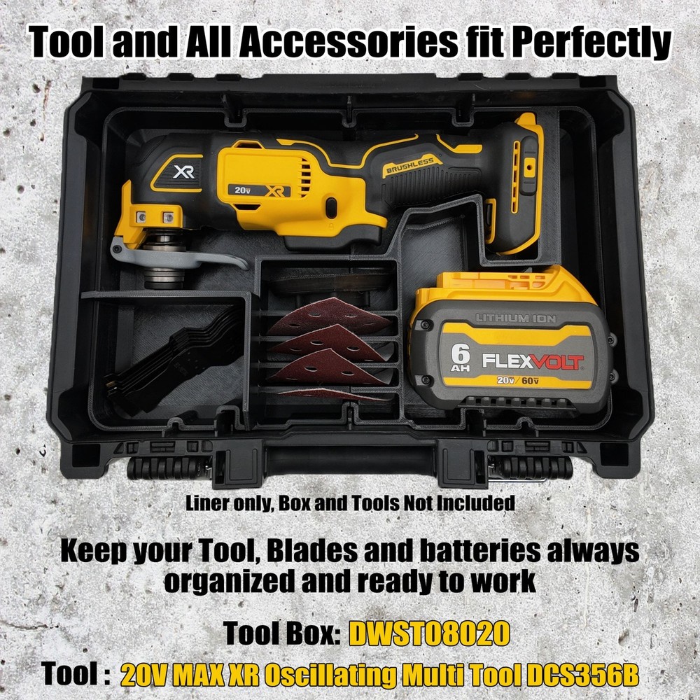 Dewalt 20V Oscillating Multi-tool Organizer for Dewalt Deep Compact Organizer