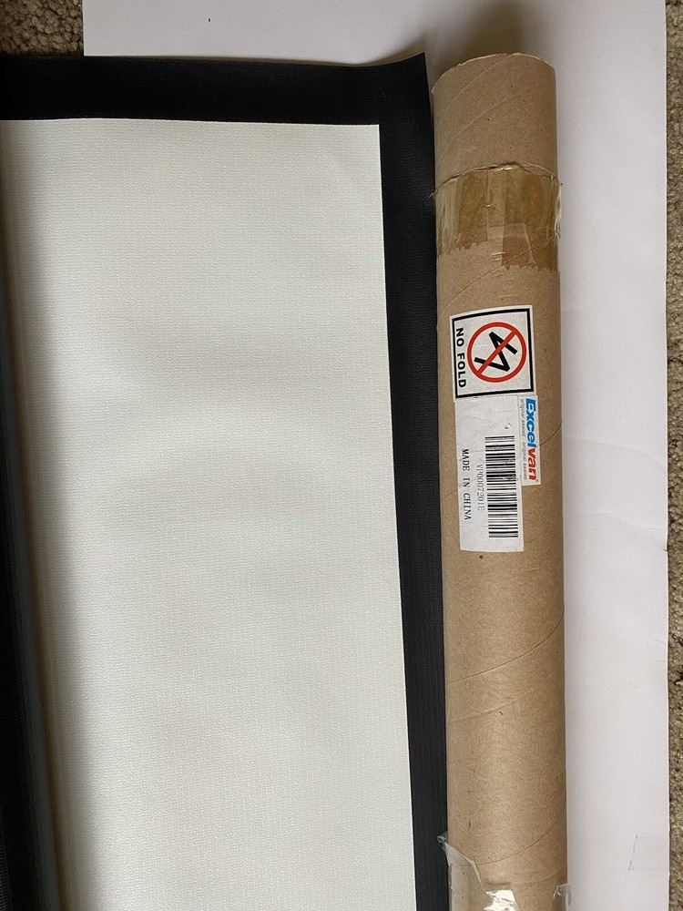 Excelvan Projector Projection Screen HD16:9 Foldable Wall Mounted Size 67”x 50”