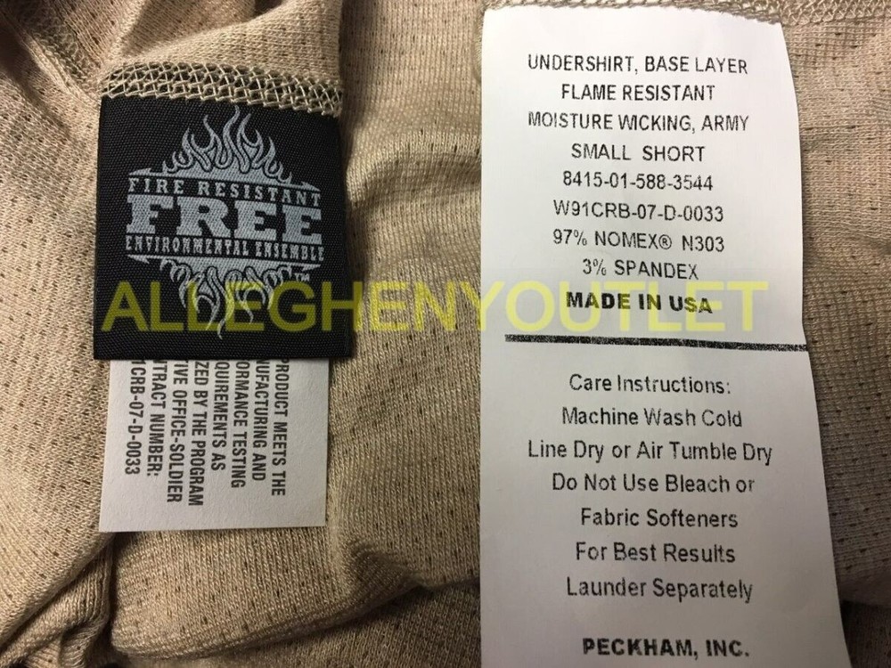 USGI Cold Weather Undershirt Base Layer Lvl 1 FR (FREE) - Tan "NEW"