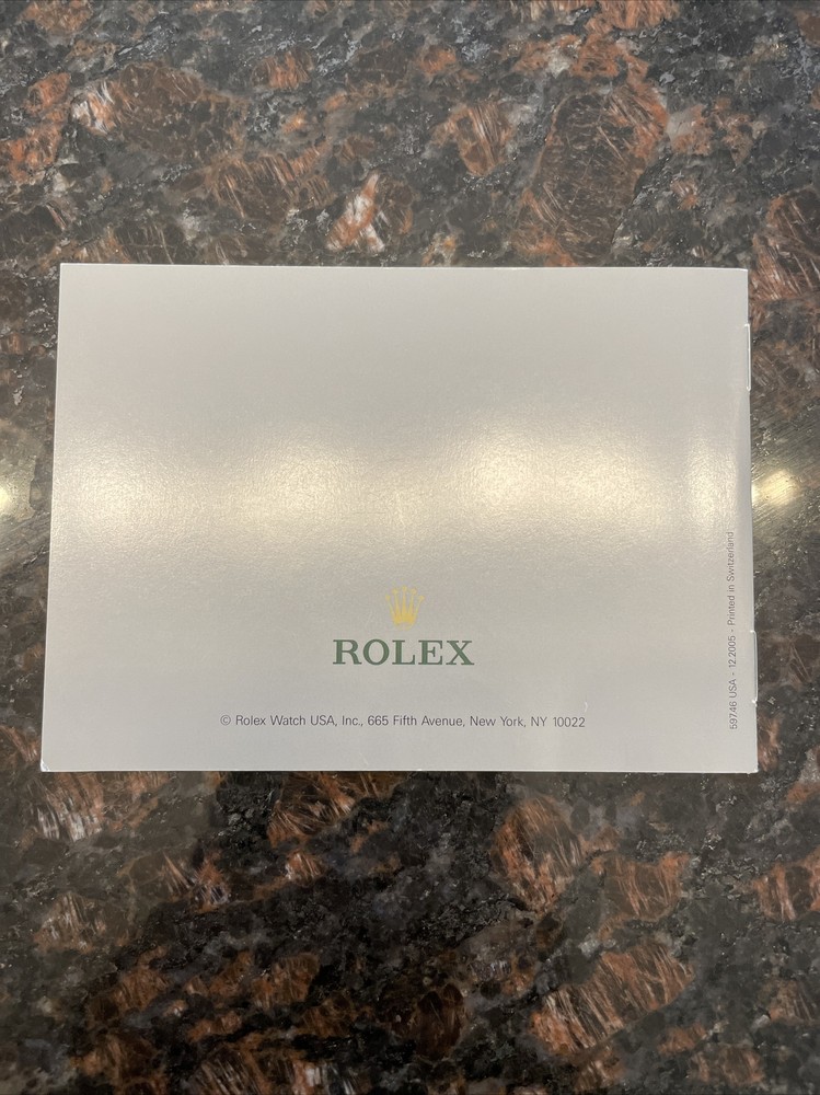 Rolex Explorer Booklet
