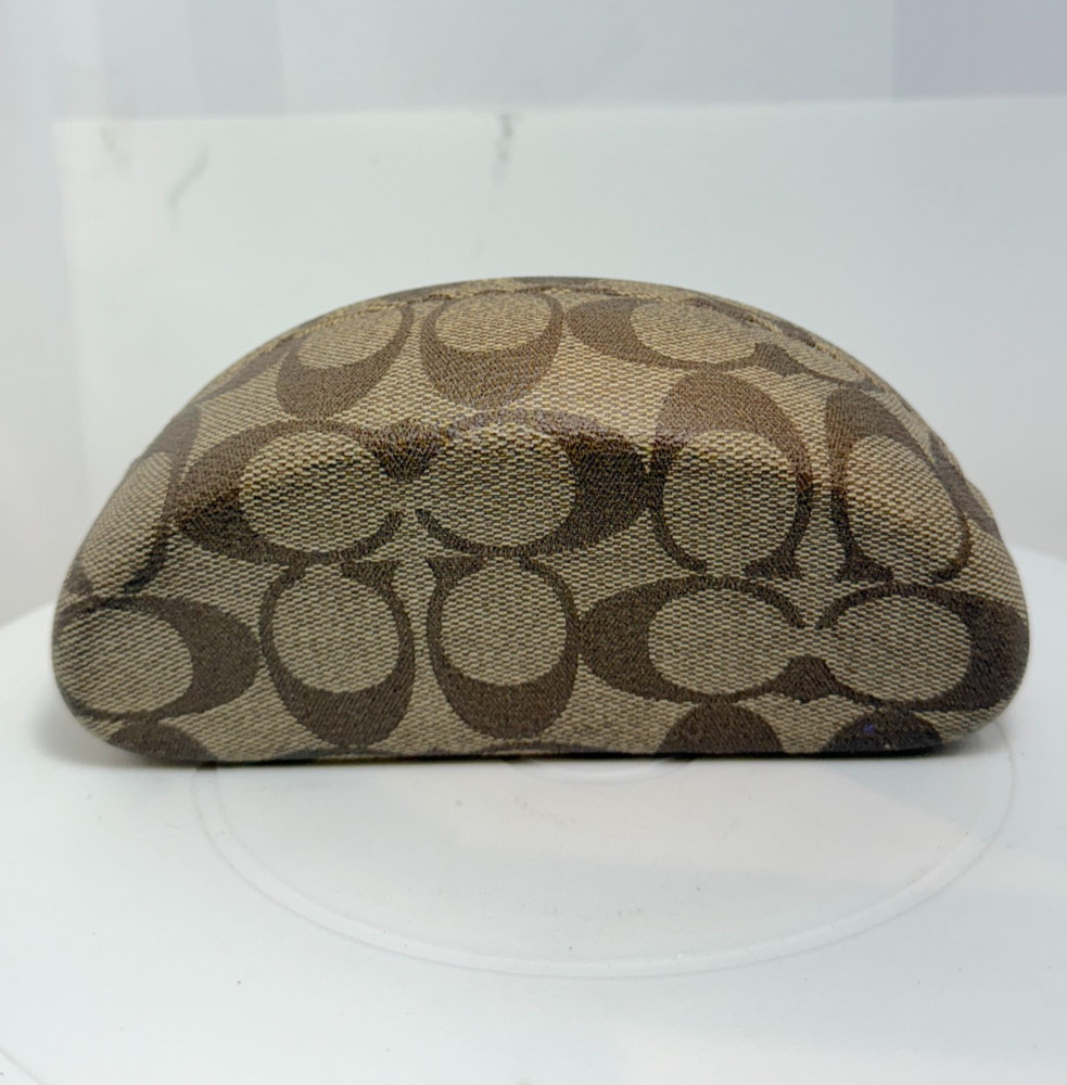 Coach Sunglasses Case Hard Clamshell Logo Brown Tan